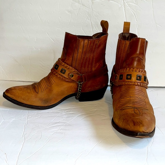 Giorgio Brutini Brown leather Cowboy boots sz 9 1/2 all leather ankle boots - Picture 5 of 13